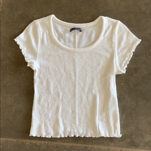 Abercrombie White ribbed top